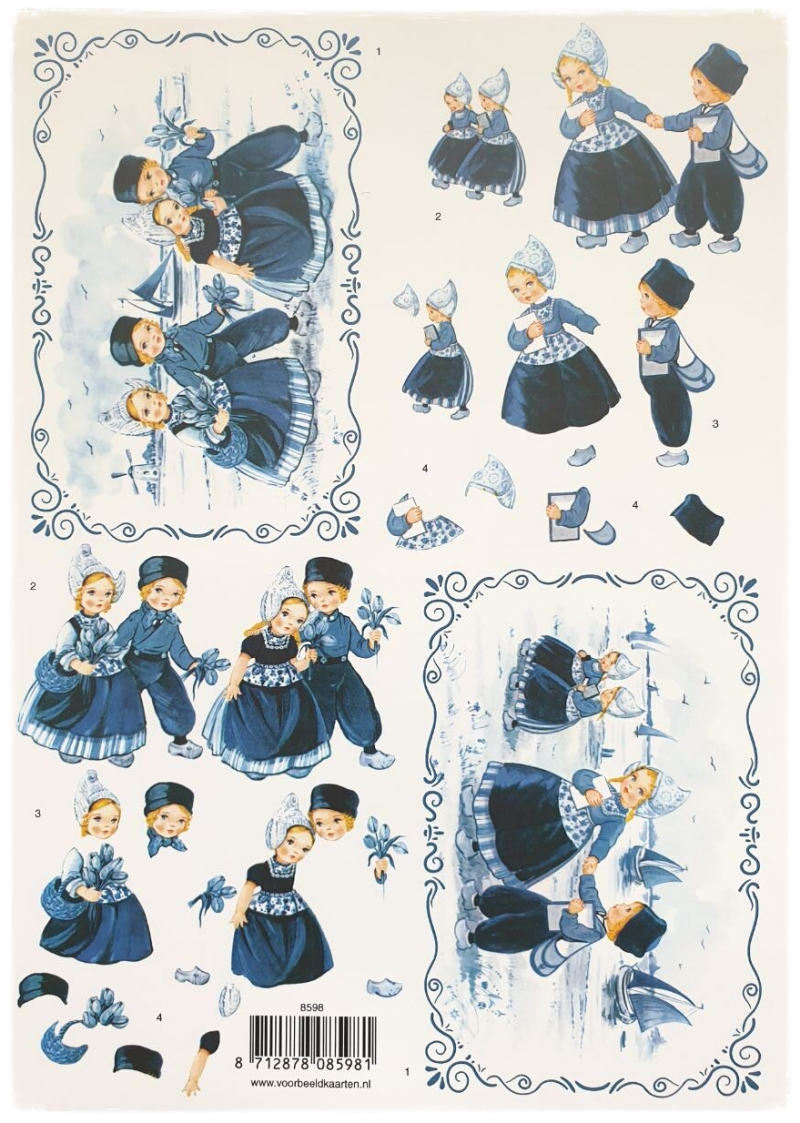 3D Cutting Sheet - Dutch Children - 8598