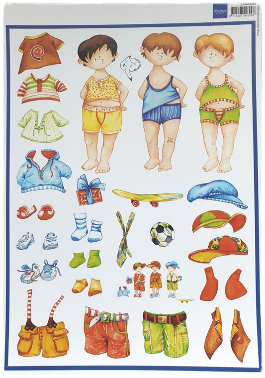 3D Cutting Sheet - Dress-up Boy - 3DHM 0024