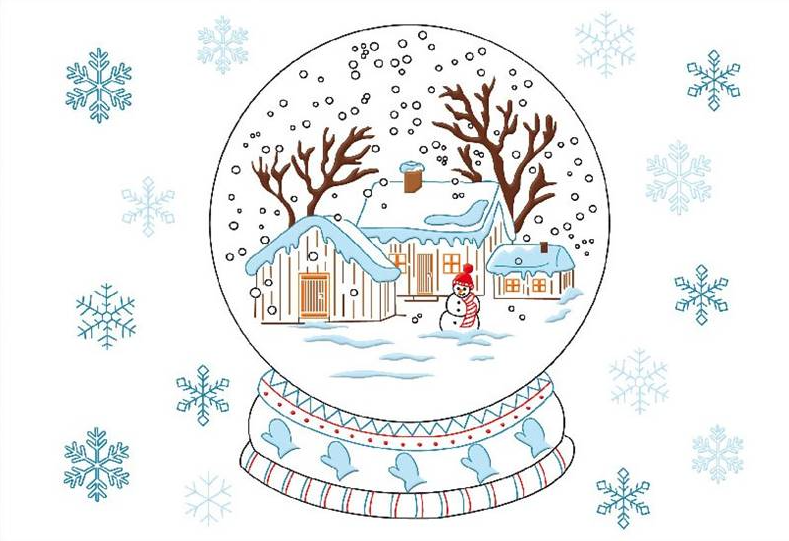 Embroidery kit - Boules De Neige