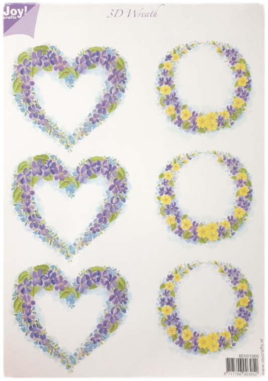 3D Cutting Sheet - 3D Wreath Flower Wreath - 6010/1005
