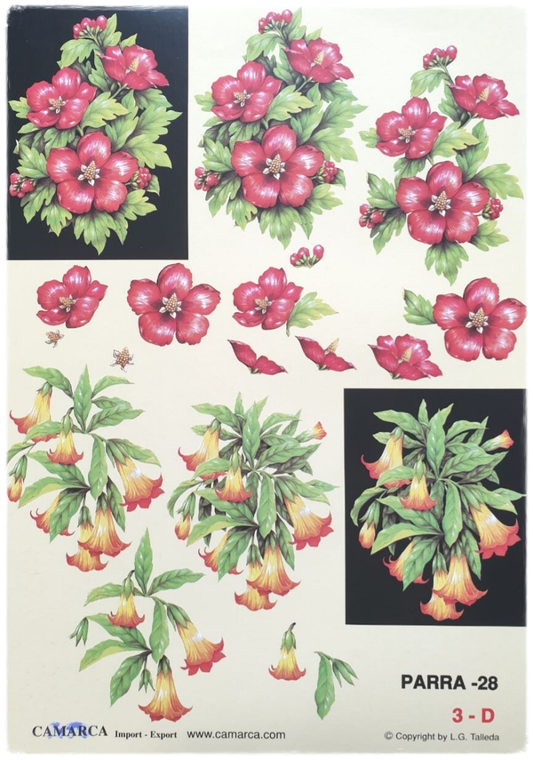 3D Cutting Sheet - Flowers - Parra 28