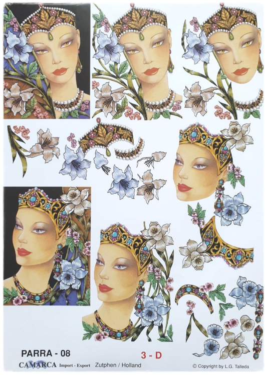 3D Cutout Sheet - Exotic Ladies - Parra 08