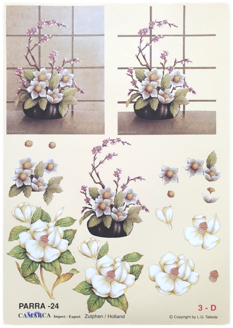 3D Cutting Sheet - Flower Arrangement - Parra 24