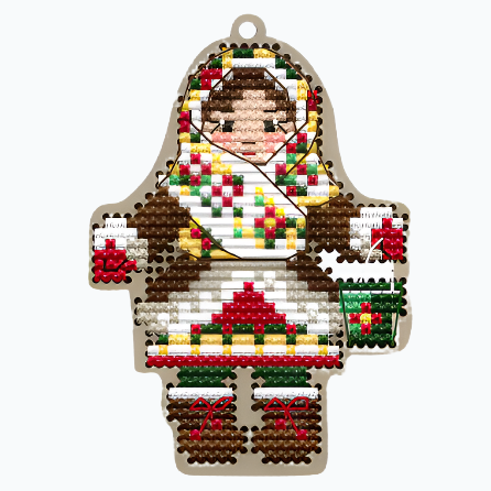 Borduurpakket Kerstboomhanger - Ready For Winter