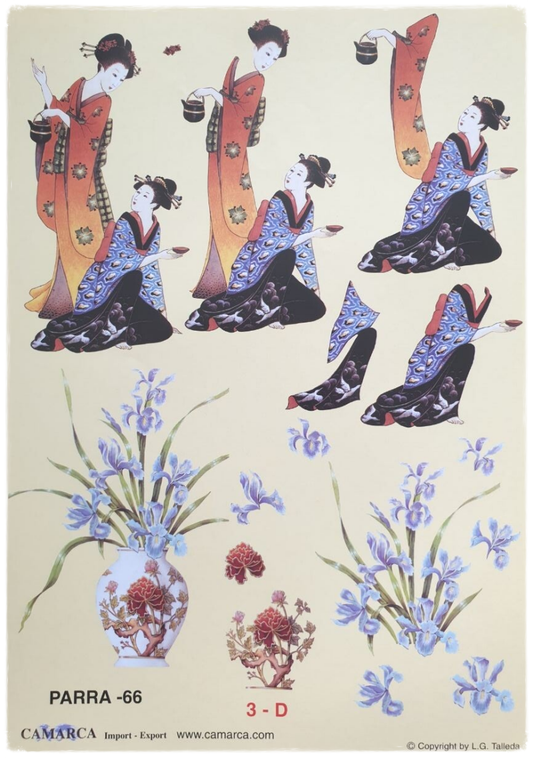 3D Cutting Sheet - Japanese Geisha - Parra 66