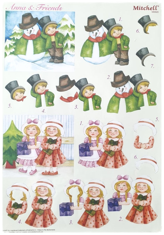 Die cut sheet - Christmas Anna &amp; Friends 2