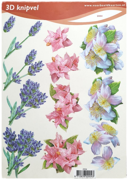 3D Cutting Sheet - Flowers - 2004