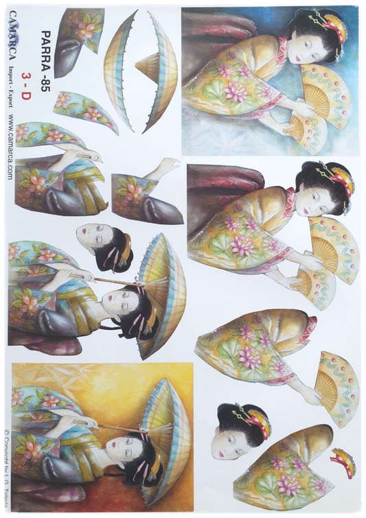 3D Knipvel - Japanse Geisha - Parra 85