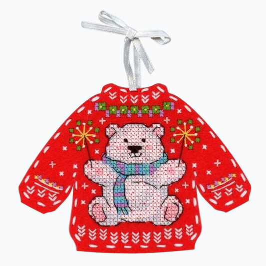 Embroidery Kit Christmas Tree Ornament - Favorite Sweater ST-1019