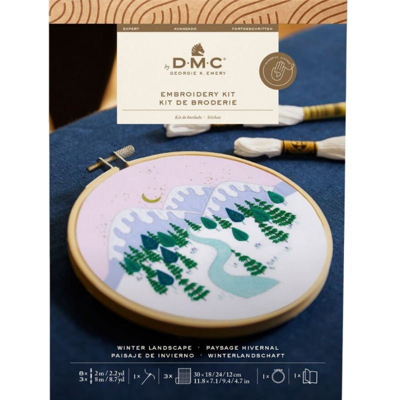 Landscape Craft Kit Embroidery kit - Winter Landscape – Craftful Things