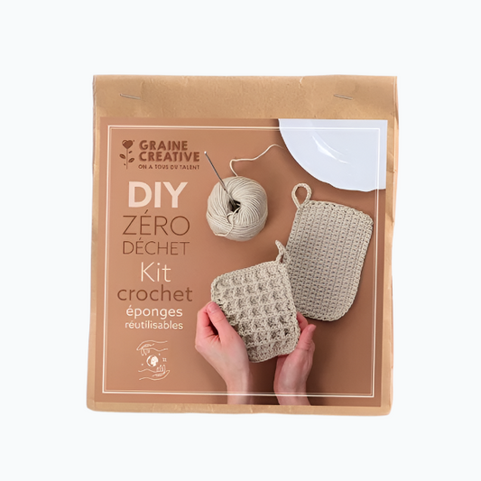 Kit de crochet écologique - Éponges réutilisables zéro déchet