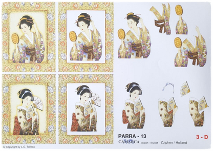 3D Cutting Sheet - Japanese Geisha - Parra 13