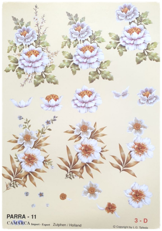 3D Cutting Sheet - Flowers - Parra 11