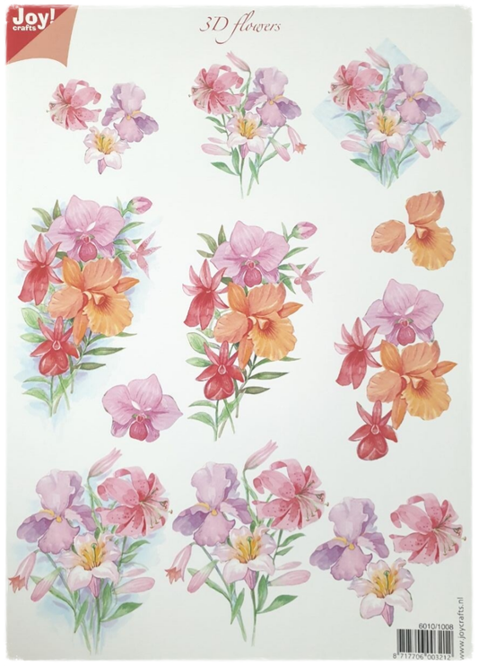 3D Cutting Sheet - 3D Flowers - 6010/1008