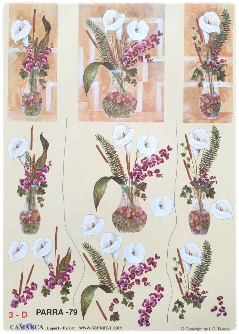 3D Cutting Sheet - Flowers - Parra 79