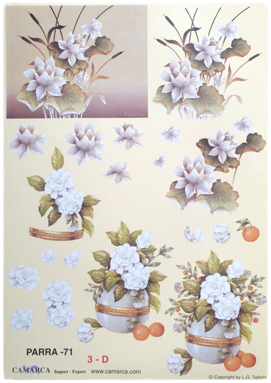 3D Cutting Sheet - Flowers - Parra 71