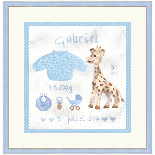 Borduurpakket - Geboorte Blauw