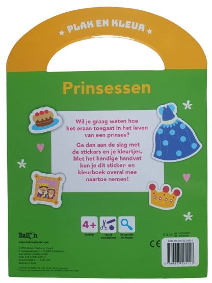 Plak en Kleur - Prinsessen