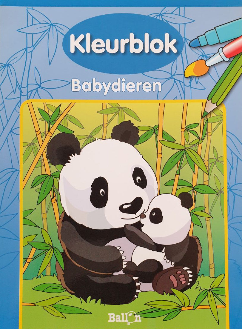 Kleurblok - Babydieren