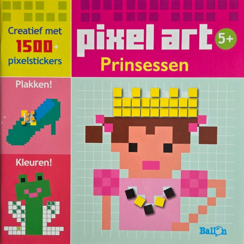 Stickerboek - Pixel Art - Prinsessen