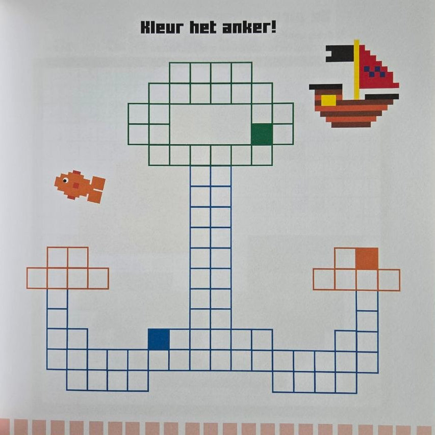 Stickerboek - Pixel Art - Piraten