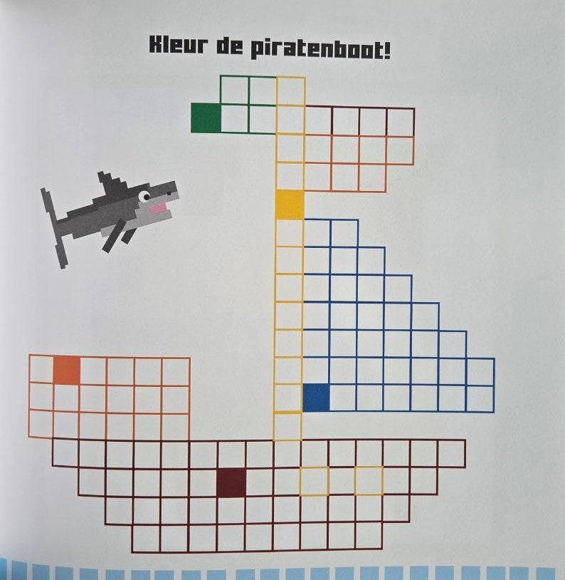 Stickerboek - Pixel Art - Piraten