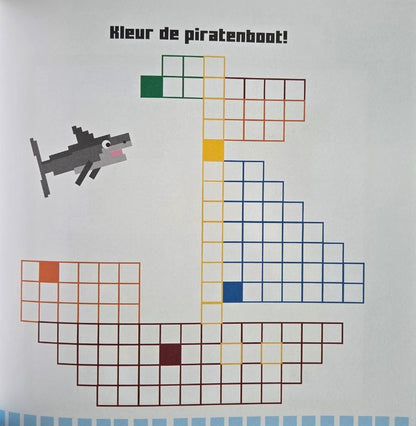 Stickerboek - Pixel Art - Piraten