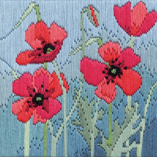 Kit de broderie point de tension - Coquelicots sauvages DWSLS15