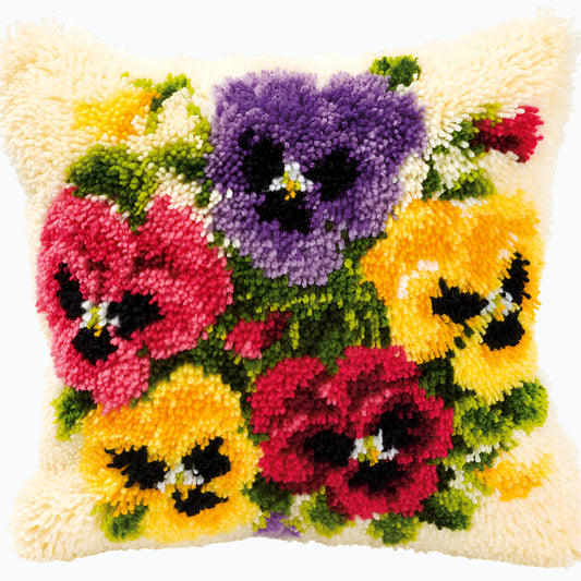 Coussin à boutons - Fleurs colorées - PN-0014171