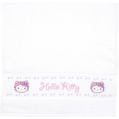 Kit de broderie - Kit de serviettes Hello Kitty dans la salle de bain - 50x100 cm