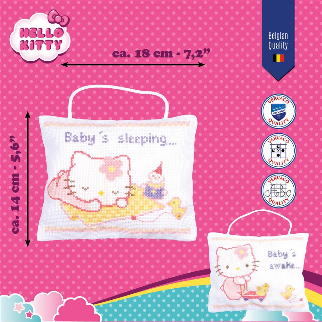 Kit de broderie pendentif - Hello Kitty endormie / éveillée PN-0150203