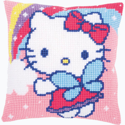 Cushion Embroidery Kit - Hello Kitty With Rainbow PN-0151118