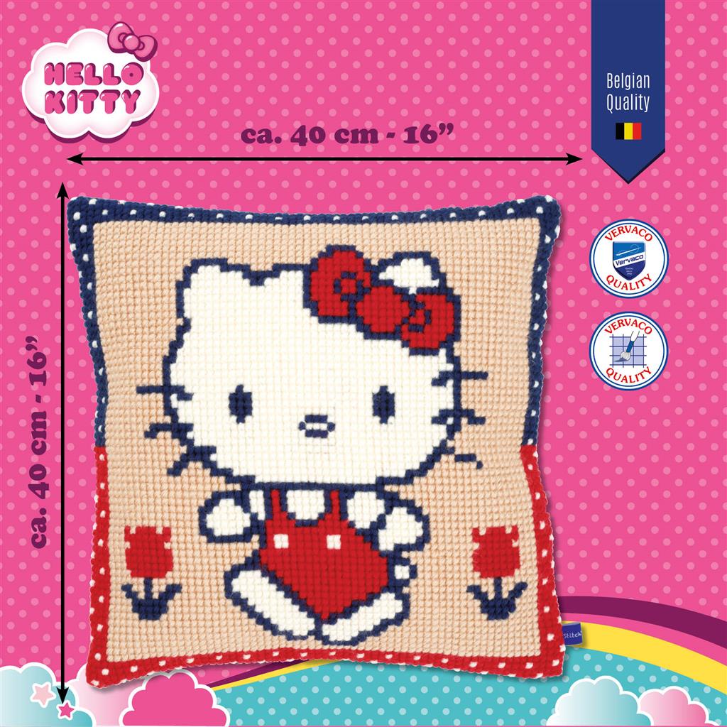 Kussen Borduurpakket - Hello Kitty Op Wandel PN-0153864