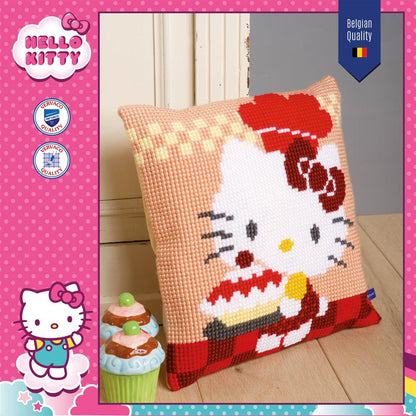 Kit de broderie pour coussin - Hello Kitty I Bake Cakes PN-0154559