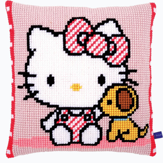 Kussen Borduurpakket - Hello Kitty Met Hondje PN-0155877