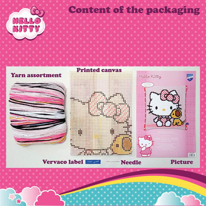 Kit de broderie pour coussin - Hello Kitty avec chien PN-0155877