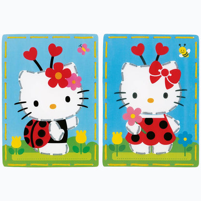 Borduurkaart Kit Voor Kinderen - Hello Kitty Ladybug PN-0162181