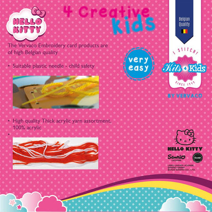 Borduurkaart Kit Voor Kinderen - Hello Kitty Ladybug PN-0162181