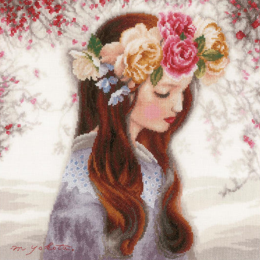 Kruissteek Borduurpakket - The Day When Flowers Are Piled Up PN-0184498