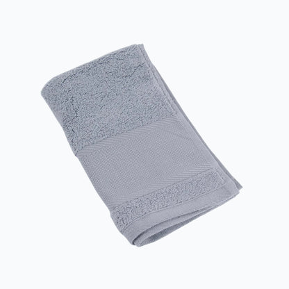 Guest towel with Aida embroidery strip - 30x50 cm - Pebble