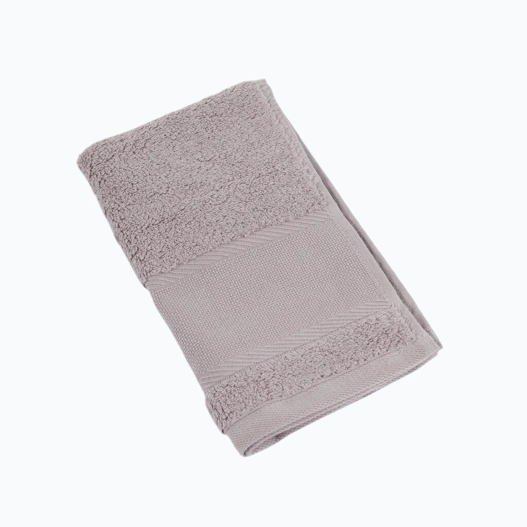 Guest towel with Aida embroidery strip - 30x50 cm - Bauxite