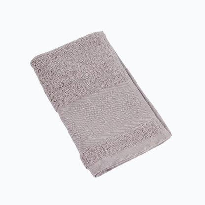 Guest towel with Aida embroidery strip - 30x50 cm - Bauxite