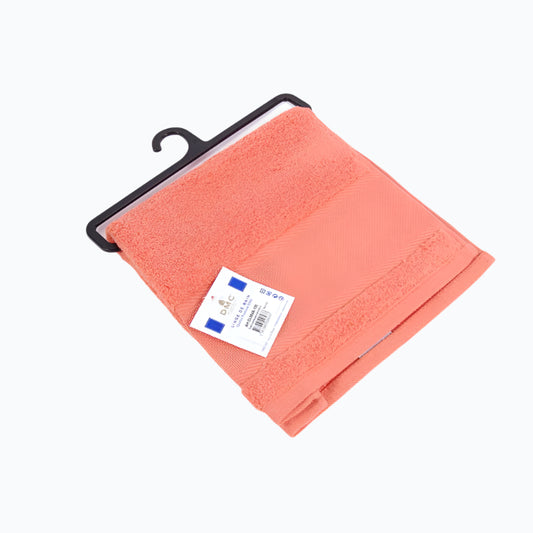 Guest towel with Aida embroidery strip - 30x50 cm - Coral