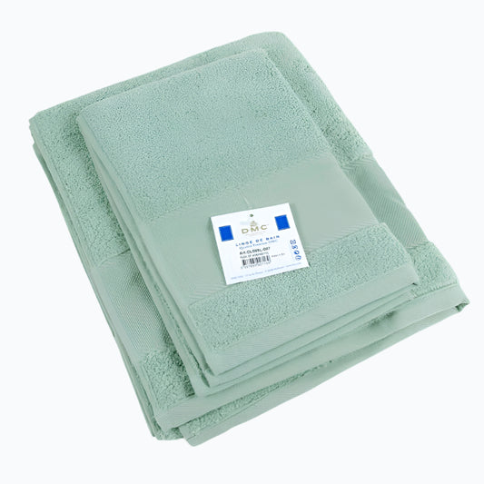 Set of Bath Towels with Embroidery Strip - Willow (DMC)