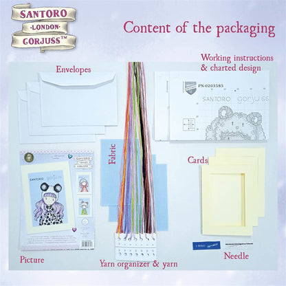 Kit de broderie pour cartes de vœux - Gorjuss - Lot de 3 PN-0203585