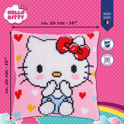 Kit de broderie pour coussin - Hello Kitty Kiss Kiss PN-0205078