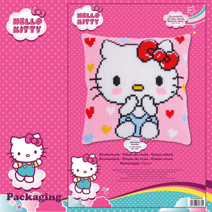 Kit de broderie pour coussin - Hello Kitty Kiss Kiss PN-0205078