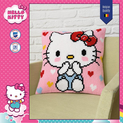 Kit de broderie pour coussin - Hello Kitty Kiss Kiss PN-0205078