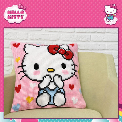 Kit de broderie pour coussin - Hello Kitty Kiss Kiss PN-0205078