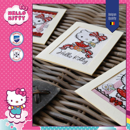 Greeting Card Embroidery Kit - Hello Kitty Flower Cuteness - Set of 3 PN-0205310